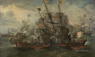 Combate Marine por Juan de la Corte Seeschlachten Ölgemälde